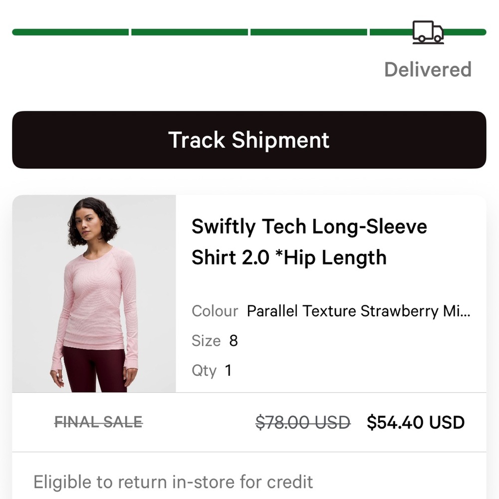 lululemon athletica Swiftly Tech Long-Sleeve Shirt 2.0 in Strawberry Pink